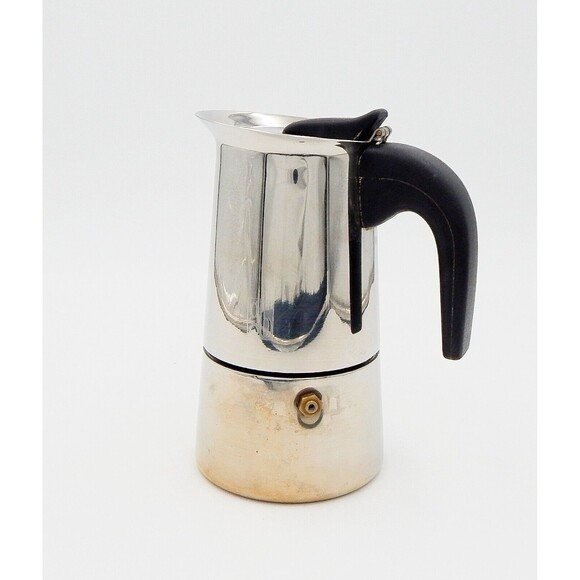 Guido Bergna GB Italy Espresso Maker Stainless 18-10 Stove Top Moka Pot 6 In - Picture 1 of 12
